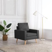 vidaXL Fauteuil stof donkergrijs