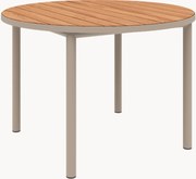 Ronde tuintafel Kirra met teakhouten tafelblad