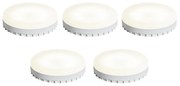 Set van 5 GX53 dim to warm LED lampen 7W 750 lm 2700K-4000K rond
