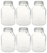 vidaXL Potten met sluiting 6 st 3 L glas