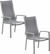 Garden Impressions Hilly tuinstoel stapelbaar taupe - 2 stuks