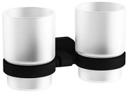 Eastbrook Asti messing bekerhouder dubbel zwart mat