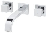 Mueller Cube inbouw-wastafelkraan 2-knops PVD-coating chroom