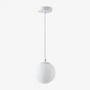 Plafondlamp Ø12 Cm In Ijzer Met Uvol Glazen Bol Wit - Sklum