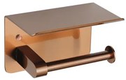 Fortifura Calvi - toiletrolhouder - met plateau - Geborsteld koper PVD (Koper) SW1183051