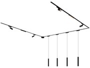 Railsysteem met 10 lampen zwart 1-fase - Magnetic Samson Cassie Marra