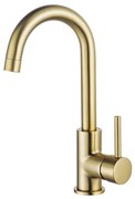 Fortifura Calvi wastafelkraan - hoog - draaibare uitloop - Geborsteld Messing PVD (Goud) SW809349