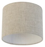 Stoffen lampenkap lichtgrijs rond 18/18/14