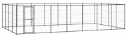 vidaXL Hondenkennel 33,88 m² staal