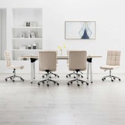 vidaXL Eetkamerstoelen 6 st stof crème