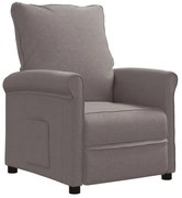 vidaXL Fauteuil verstelbaar stof taupe