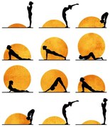 Poster Kubistika - Yoga sun