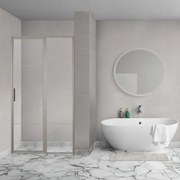 Aqua Vista Triple Draaideur met vast deel - 120x200 cm - helder glas - gunmetal (antraciet) R-GML-L120-FFF