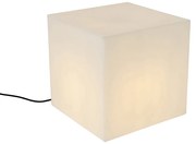 Moderne buitenlamp wit 38 cm vierkant IP44 - Nura