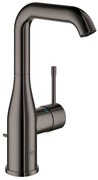 GROHE Essence New Wastafelkraan Opbouw - uitloop 12.7cm - L-size - hoge draaibare uitloop - waste - EcoJoy - hard graphite 32628A01