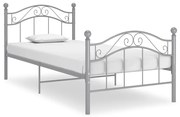 vidaXL Bedframe metaal grijs 90x200 cm