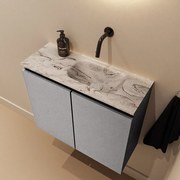 Mondiaz Ture DLux toiletmeubel 60cm plata met wastafel glace rechts zonder kraangat