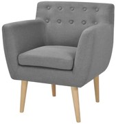 vidaXL Fauteuil stof lichtgrijs