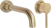 Inbouw wastafelkraan Rea Lungo Long Gold Brush + BOX
