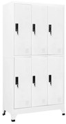 vidaXL Lockerkast 90x45x180 cm staal wit