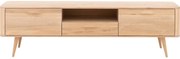 Goossens Tv Dressoir Bjarte, 2 deuren 1 lade 1 open vak 42 cm diep 180 cm breed