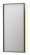 INK SP32 spiegel - 40x4x80cm rechthoek in stalen kader incl indir LED - verwarming - color changing - dimbaar en schakelaar - geborsteld metal black 8410005