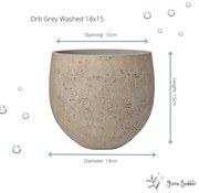 Pot Orb Grey Washed