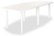 vidaXL Tuintafel 210x96x72 cm kunststof wit