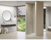 Van Rijn Products ST01 Nisdeur - 80x200cm - helder clearglas - dikte 8mm - incl. dichtingen - zwart ST01LP10080ZW