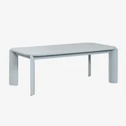 Rechthoekige Eettafel 200x100 Cm In Mdf Genève Blauwe Mist - Sklum
