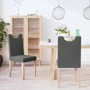 vidaXL Eetkamerstoelen 2 st stof donkergrijs