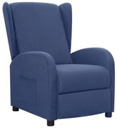 vidaXL Fauteuil verstelbaar stof blauw