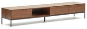 Kave Home Vedrana Design Tv-meubel Laag Walnoot - 195x40x35cm.