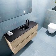 Mondiaz Ada 100cm toiletmeubel washed oak met wastafel urban midden 1 kraangat