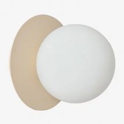 Wandlamp In Ijzer En Glas Anine Tapioca Beige & Ø15 Cm - Sklum
