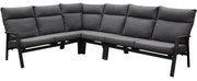 Pacific hoek loungeset 4 delig aluminium antraciet