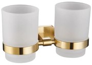 Eastbrook Asti messing bekerhouder dubbel messing geborsteld