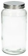Voorraadpot, glas en metaal, 780 ml