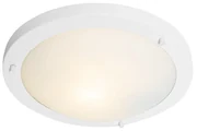 Buitenlamp Moderne plafonnière wit 31 cm IP44 - Yuma Modern E27 IP44 Buitenverlichting rond