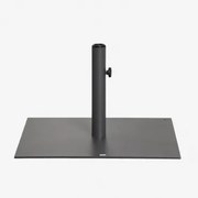 Vierkante Parasolvoet 60x60 Cm In Peuet Staal Grijs – Grafiet - Sklum