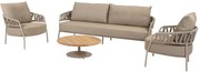 Calma stoel bank loungeset 4 delig rope latte Taste 4SO