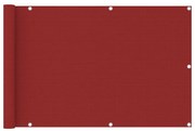 vidaXL Balkonscherm 90x400 cm HDPE rood