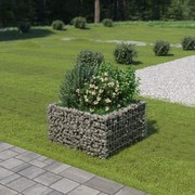 vidaXL Gabion plantenbak verhoogd 90x90x50 cm gegalvaniseerd staal