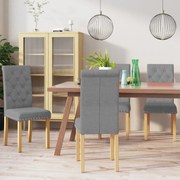 vidaXL Eetkamerstoelen 4 st stof lichtgrijs