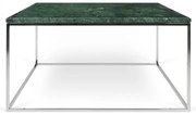 TemaHome Gleam Marble Salontafel Groen Marmer 75 Cm - Chromen Onderstel - 75 X 75cm.