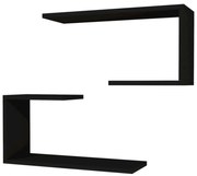 Homemania Wandschappenset J2 60x20x27 cm zwart