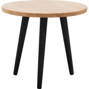 Goossens Hoektafel Bjarte, hout eiken blank, stijlvol landelijk, 50 x 45 x 50 cm