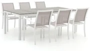 Bellagio Anzio/Fidenza 220cm dining tuinset 7-delig stapelbaar