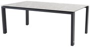 4 Seasons Outdoor Goa tafel antraciet met keramisch terrazzo tafelblad 220 x 95 cm SALE  Tuintafel    antraciet weerbestendig