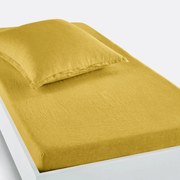 Hoeslaken in gewassen linnen, omslag 30 cm, Linot